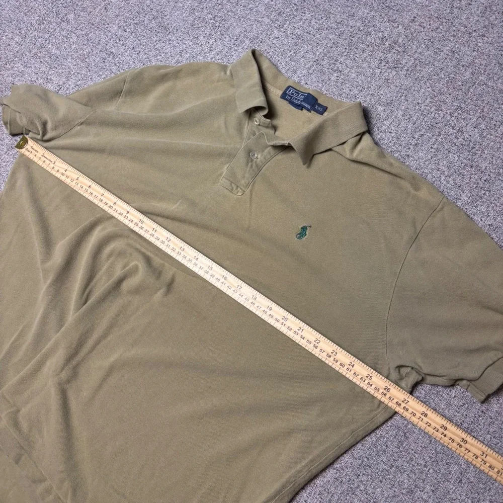 Polo Ralph Lauren Polo Shirt Mens XXL Olive Green Short Sleeve Preppy Pony